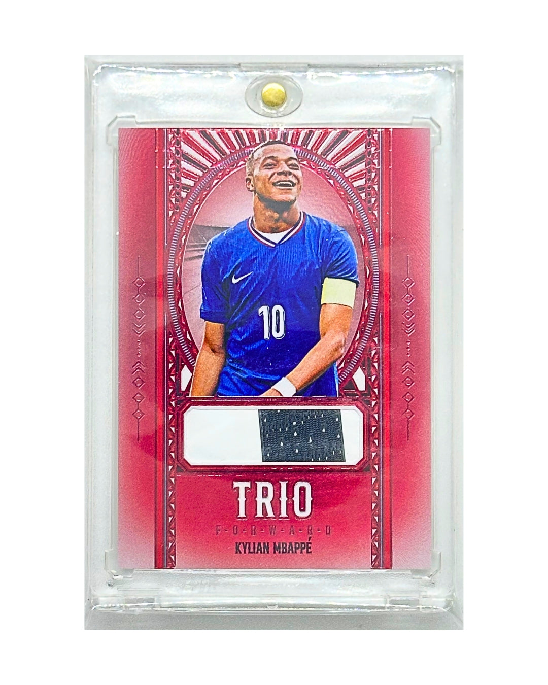 Kylian Mbappe 2025 Futera Unique Trio Patch Red /5