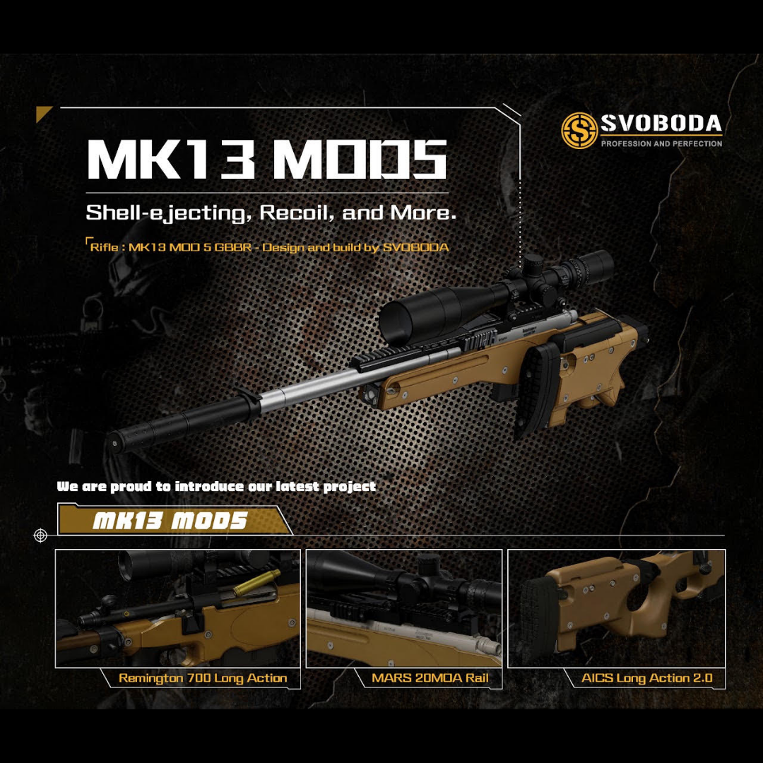 SVOBODA MK13 MOD5 Shell Ejecting GBB Sniper Rifle