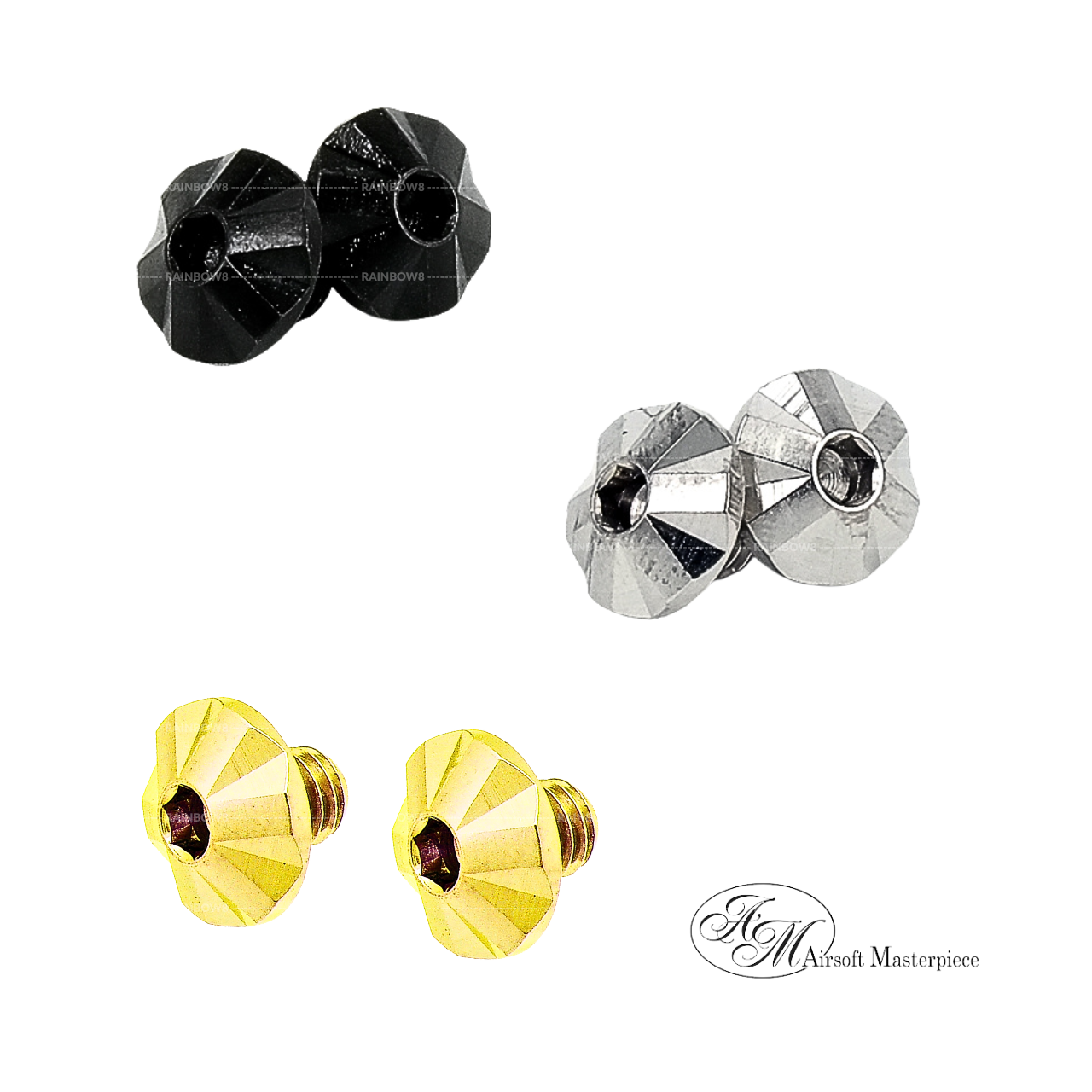Airsoft Masterpiece Custom ver.2 Grip Screw for Hi-CAPA (3 color)