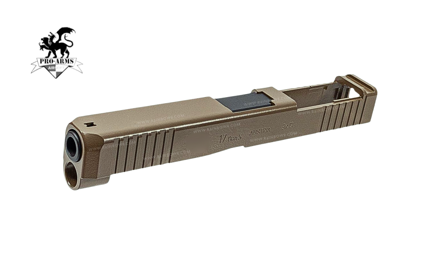 Pro Arms Aluminum Slide Set for Marui G17 G5 MOS GBB (Cerakote Version) (Black / FDE)