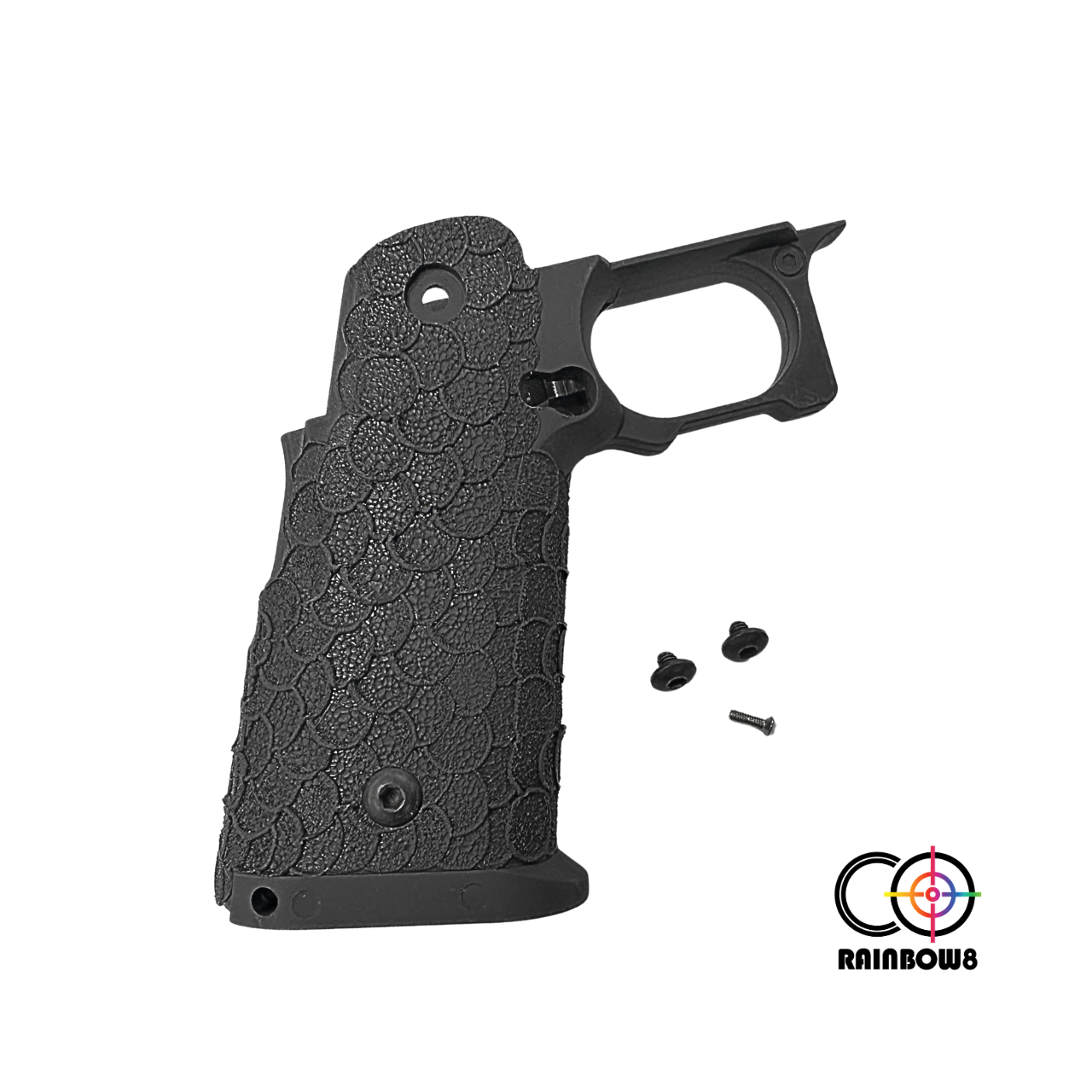 Rainbow 8 Custom Stipple Grip (Tyep A) for Marui Hi-capa Series (Black)