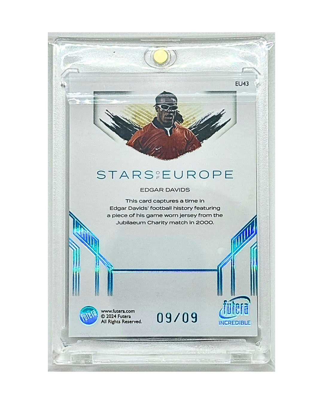 Edgar Davids 2025 Futera Incredible Jersey Patch /9