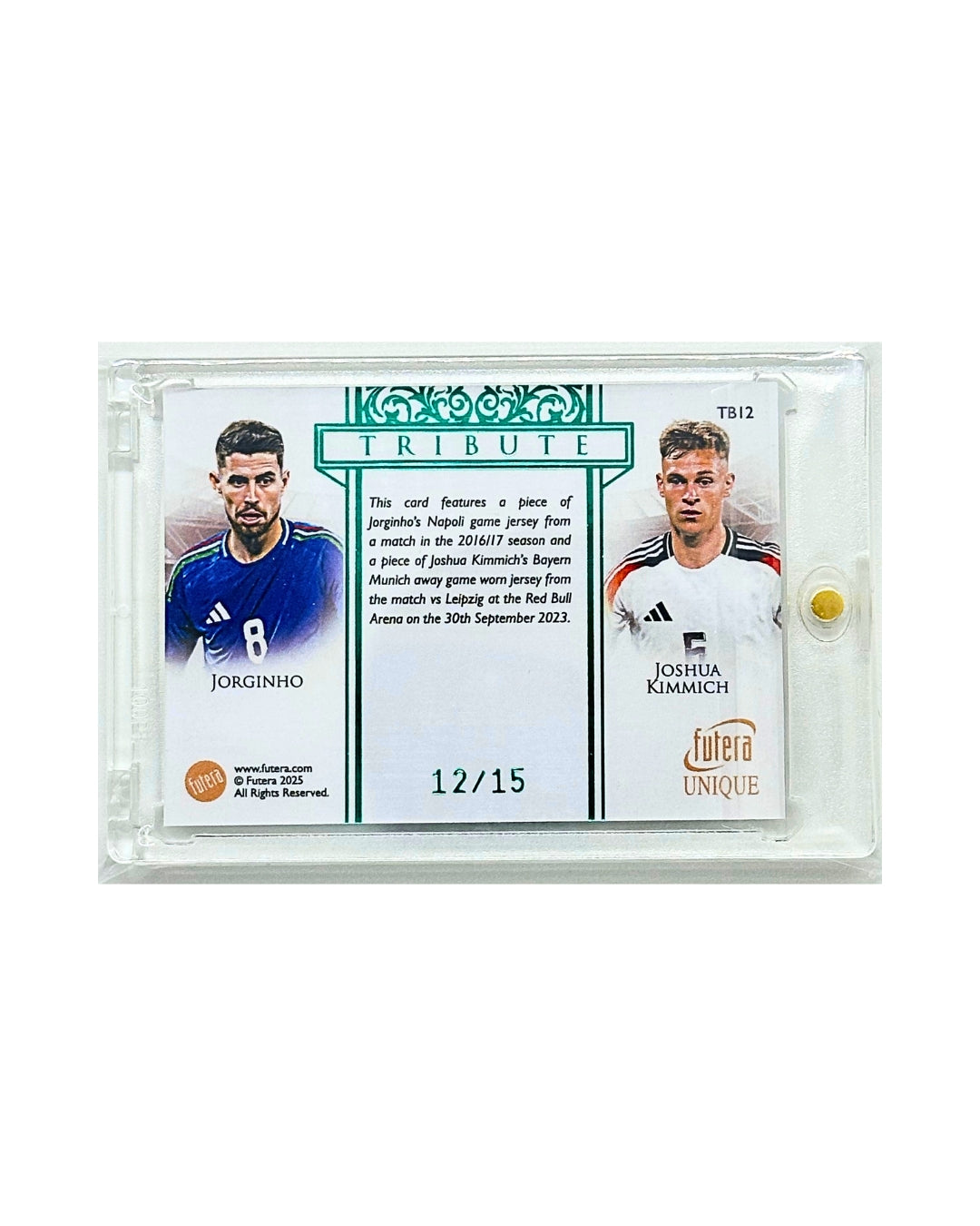 Jorginho / Joshua Kimmich 2025 Futera Unique Tribute Dual Jersey /15