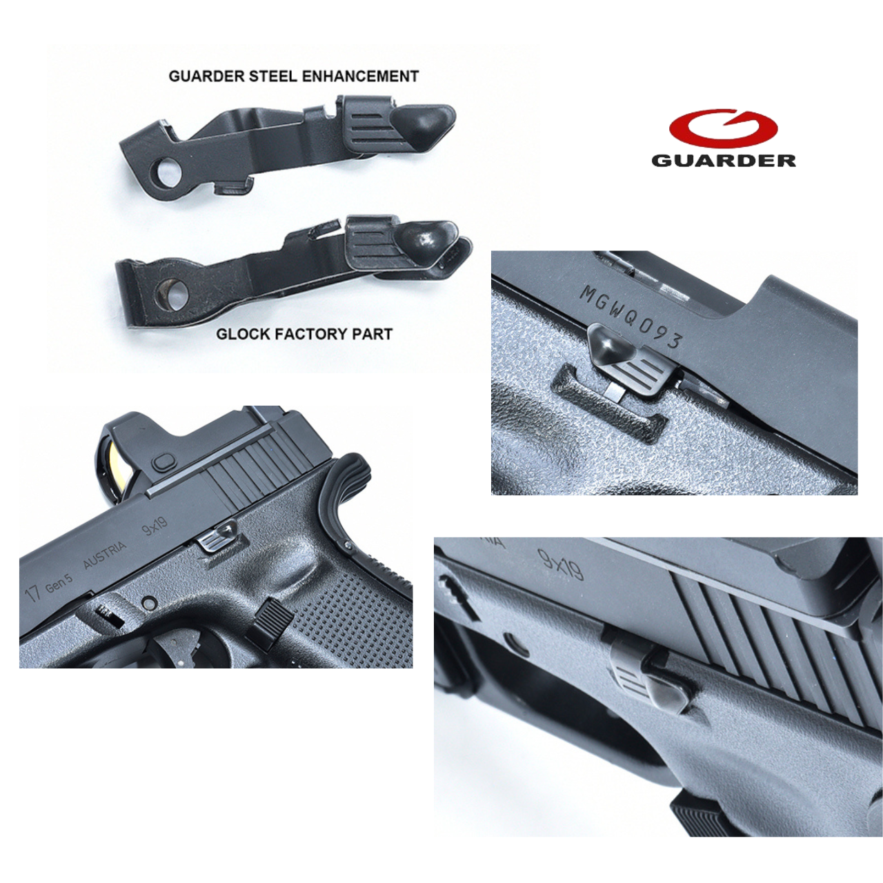 Guarder Extended Slide Stop for MARUI G17 Gen5 MOS (4 color)