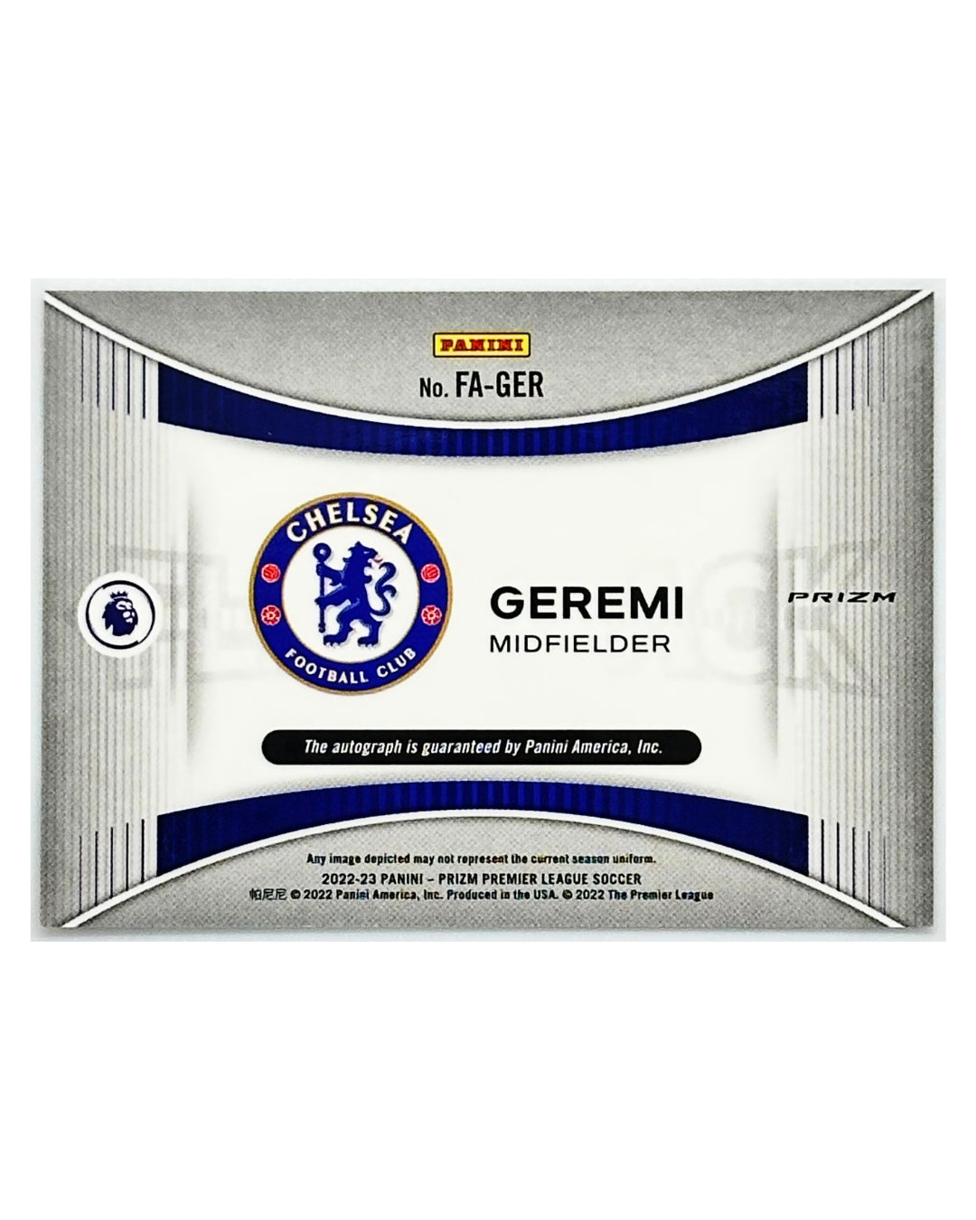 Geremi 2022-23 Chelsea Panini Prizm Auto