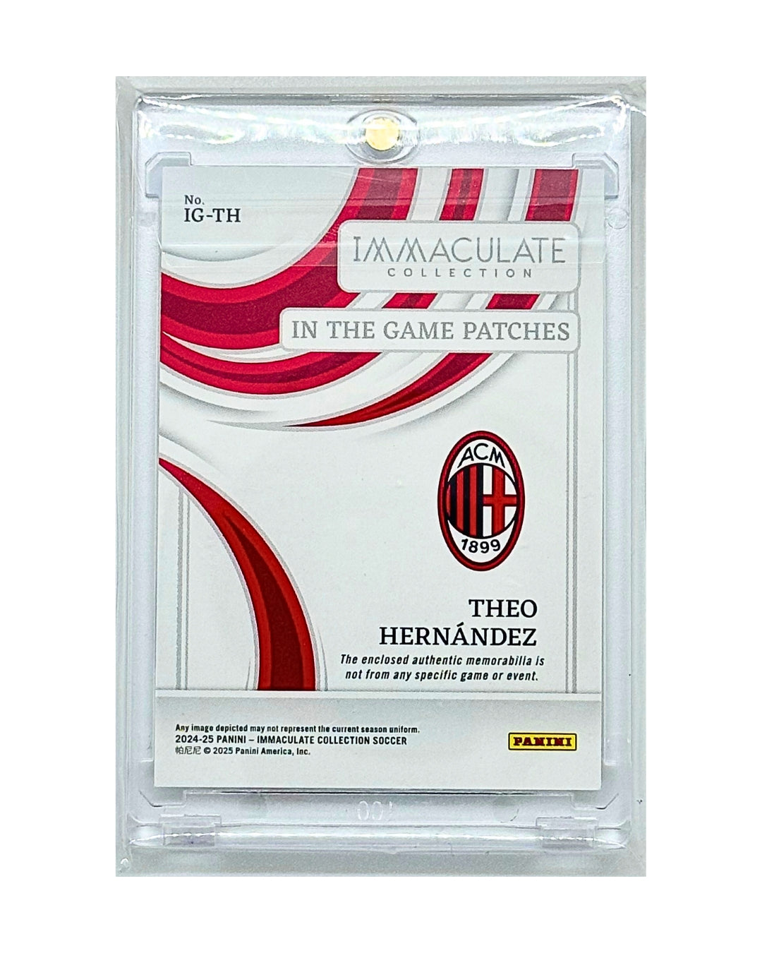 Theo Hernandez 2024-25 Panini Immaculate Collection Patch Red /10