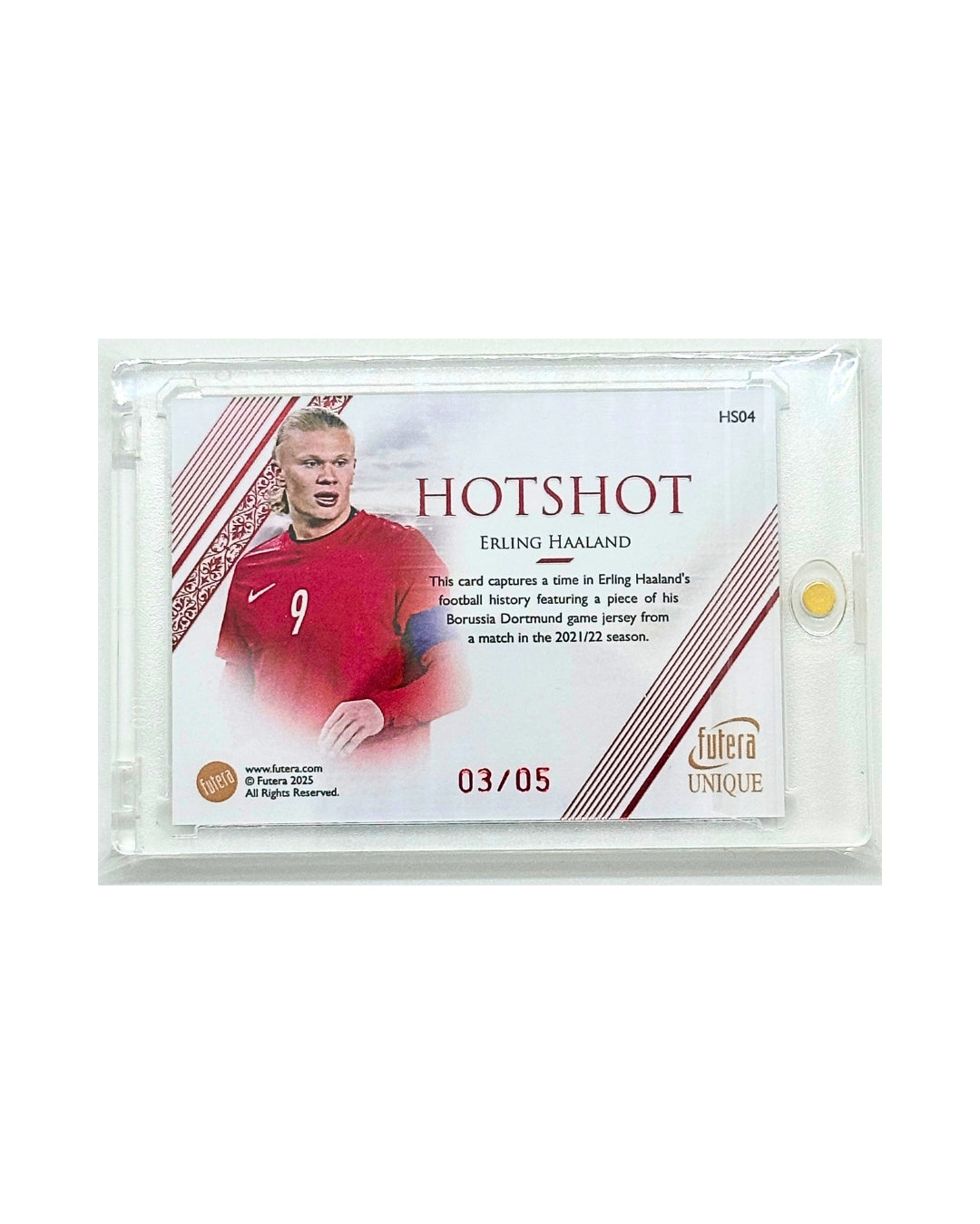 Erling Haaland 2025 Futera Unique Hotshot Patch /5