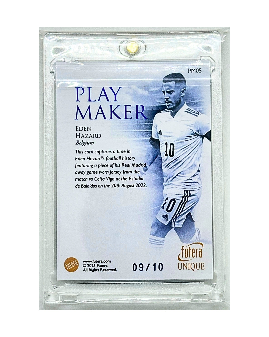 Eden Hazard 2025 Futera Unique Play Maker Jersey Patch /10