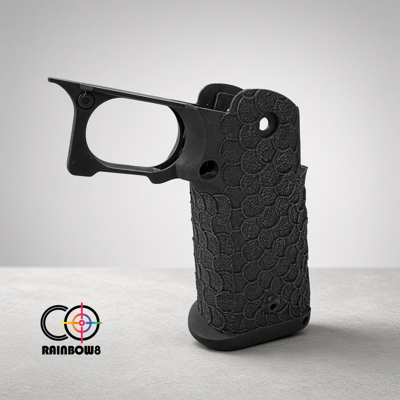 Rainbow 8 Custom Stipple Grip (Type A) for Marui Hi-capa Series (Black)