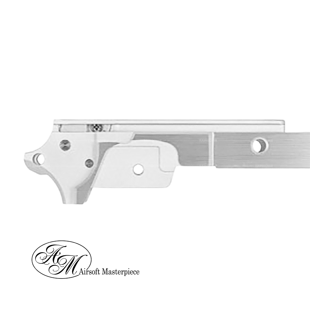 Airsoft Masterpiece Aluminum Frame - No Marking 3.9 with Tactical Rail (Silver)