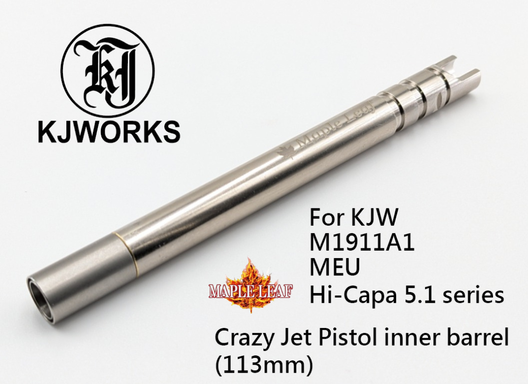 Maple Leaf Precision Inner Barrel and Crazy Jet for KJW M1911 / Hi-Capa / MEU