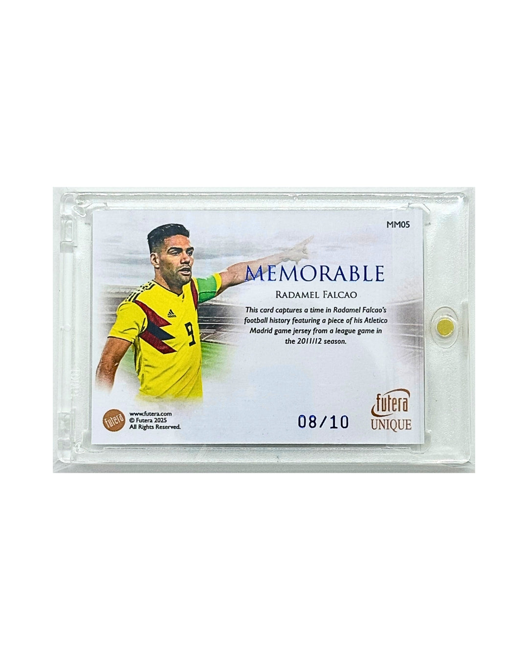 Radamel Falcao 2025 Futera Unique Soccer Patch GU Memorable /10