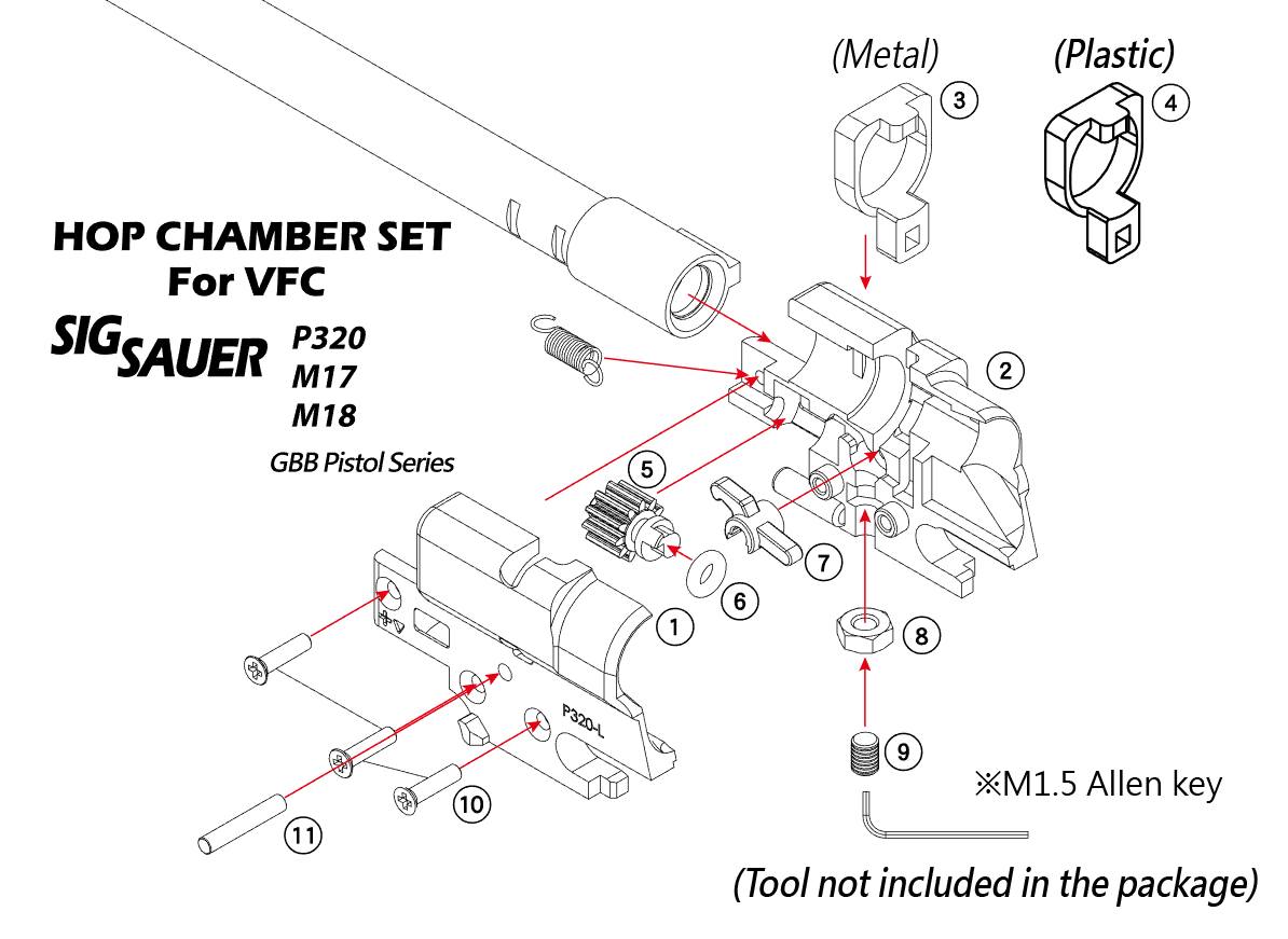 Maple Leaf 2026 Hop Chamber for VFC SIG P320 / M17 / M18 GBB Series