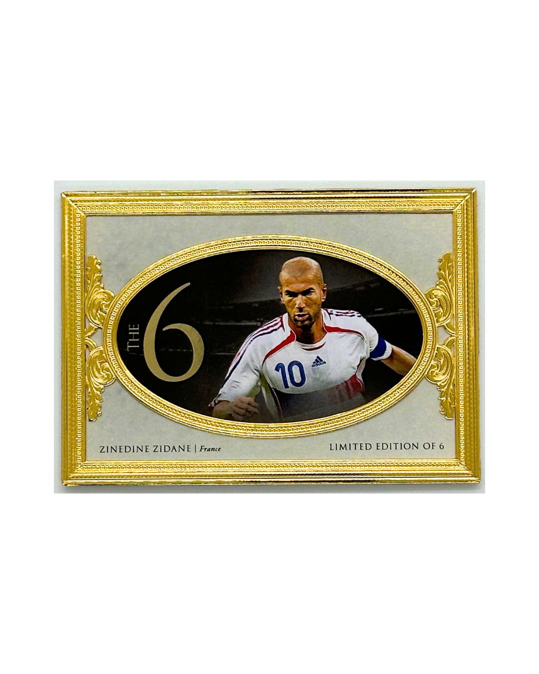 Zinedine Zidane 2021 Futera Unique World Football The 6 Gold Frame /6