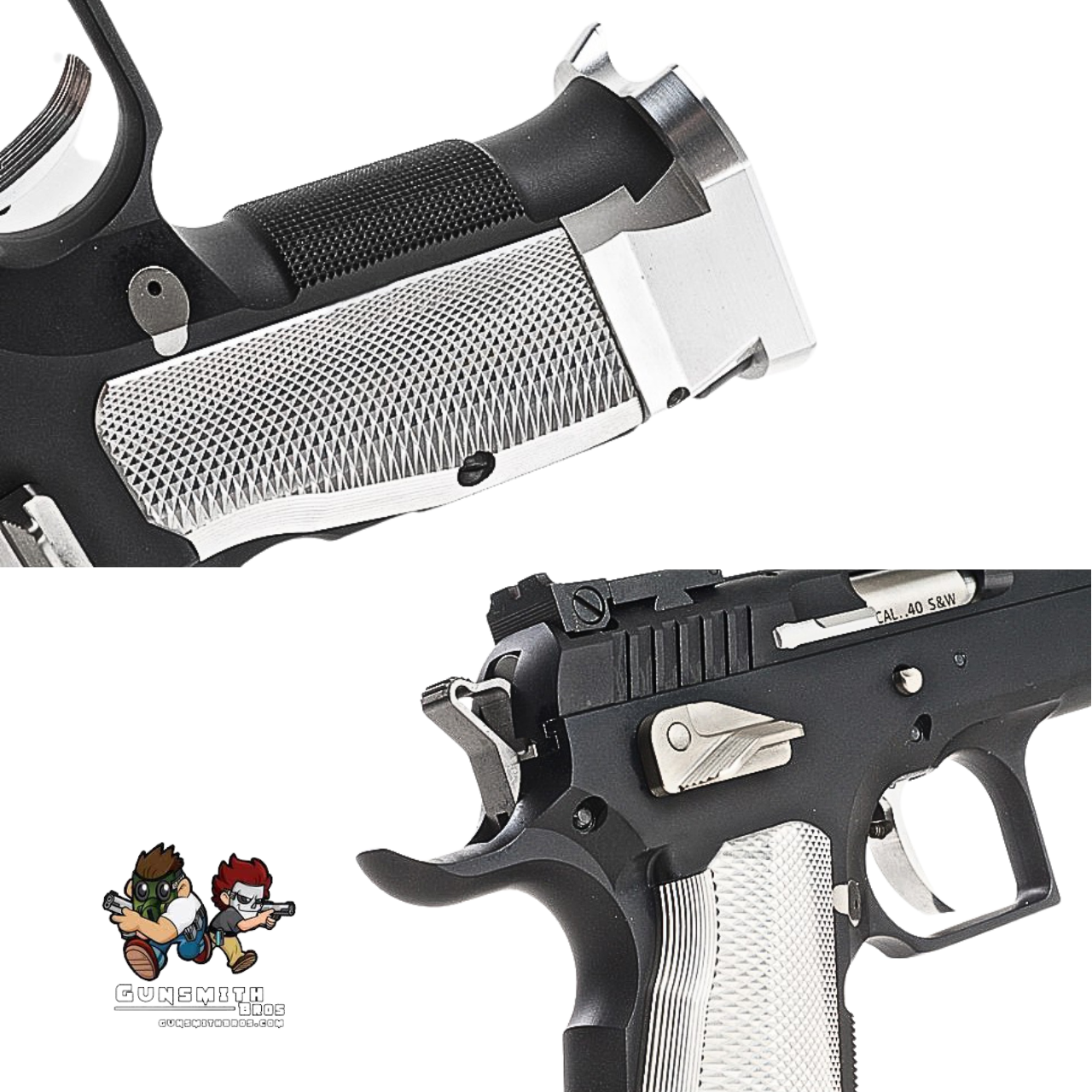 Gunsmith Bros GB-01 TF Standard GBB Pistol (Black, Two Tone)