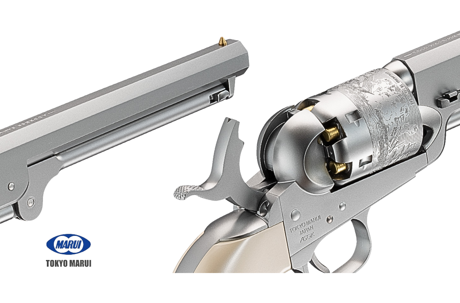 Tokyo Marui M1851 Navy (Silver) (Air Revolver Pro)
