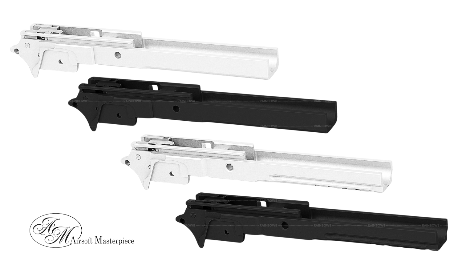 Airsoft Masterpiece Standard CNC Aluminum 5" Frame (Silver / Black)