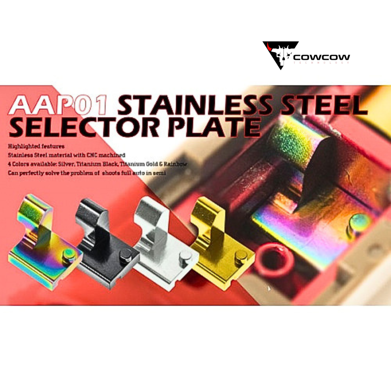 CowCow AAP01 Stainless Steel Selector Plate (4 colors)