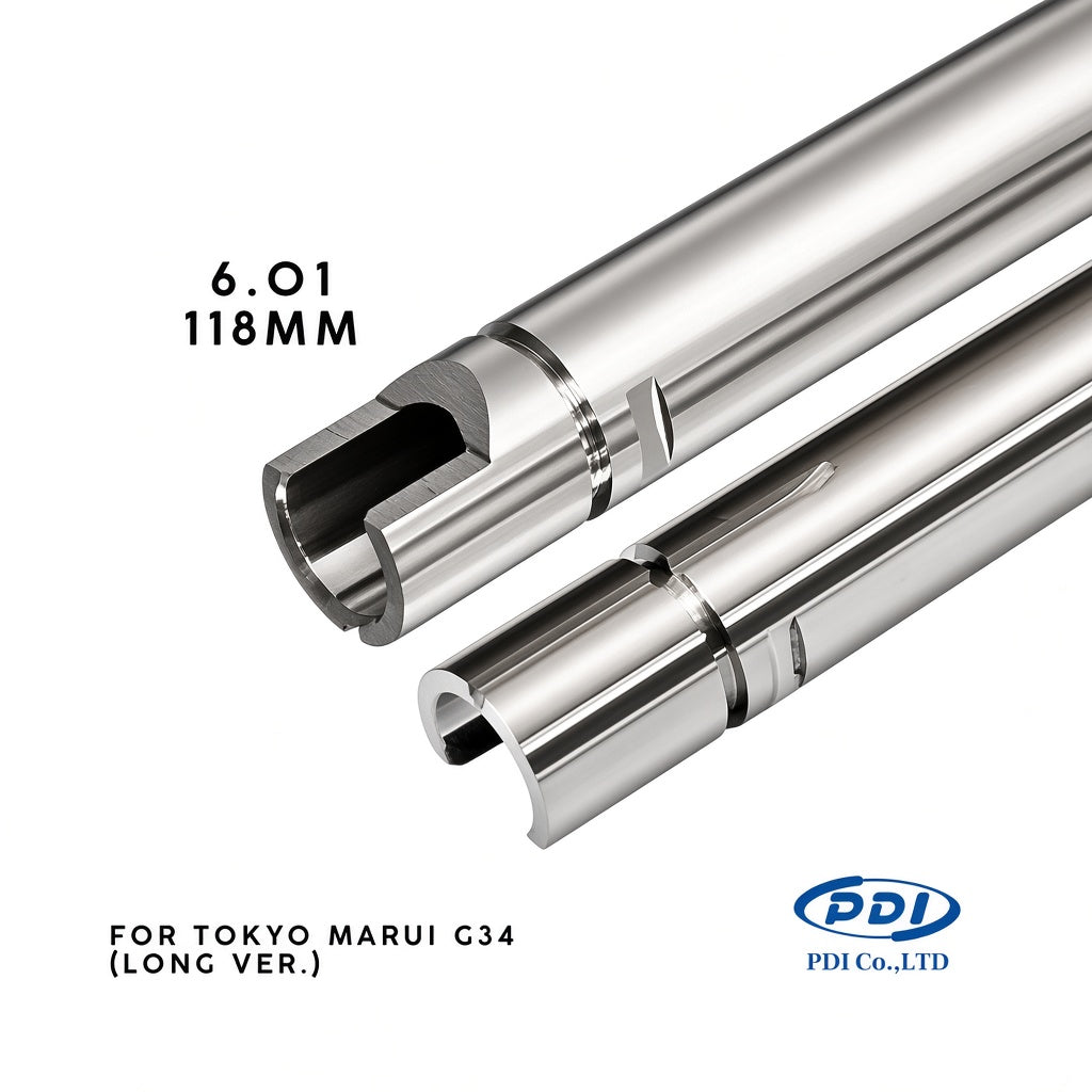 PDI 6.01 Stainless Steel 118mm Inner Barrel for Tokyo Marui G34