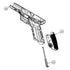 Frame & Grip Set (Part No. 23, 25, 29) For KWA APX GBB (Black)