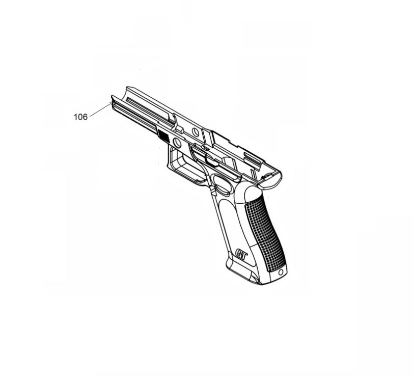 Frame (PART NO. 106) FOR KWA ATP-GT GBB
