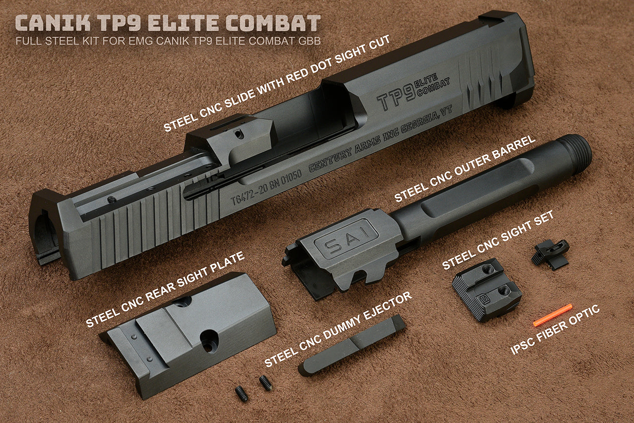 Canik TP9 Elite Combat Full Steel Kit for EMG Canik TP9 Elite Combat GBB