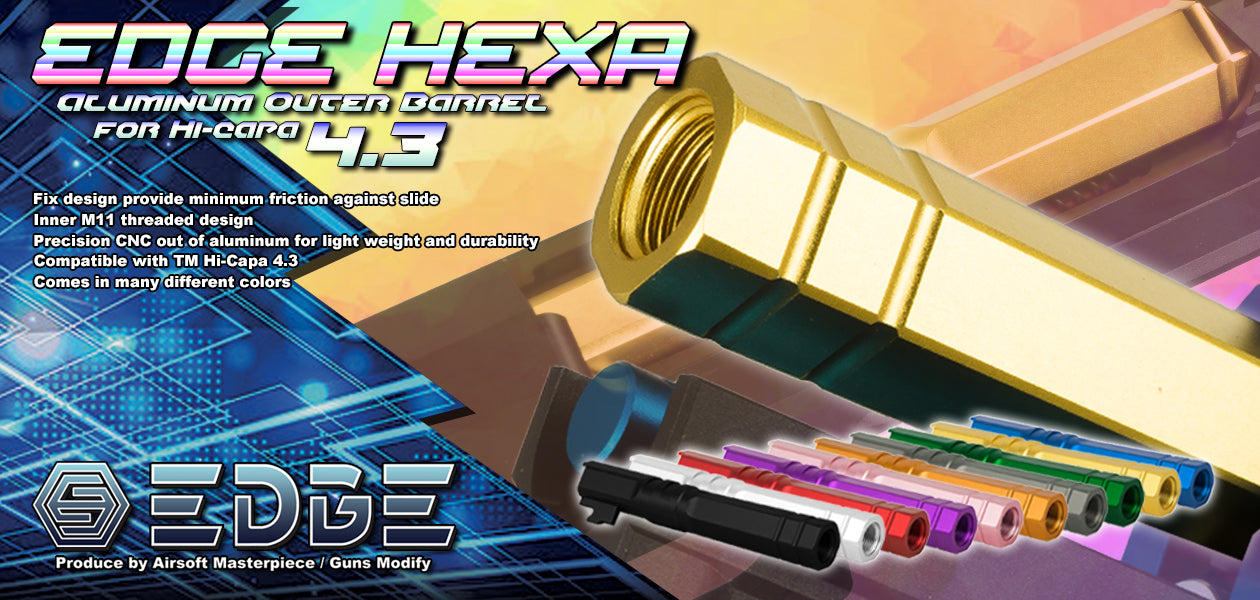 EDGE Custom "HEXA" Aluminum Outer Barrel for Hi-CAPA 4.3