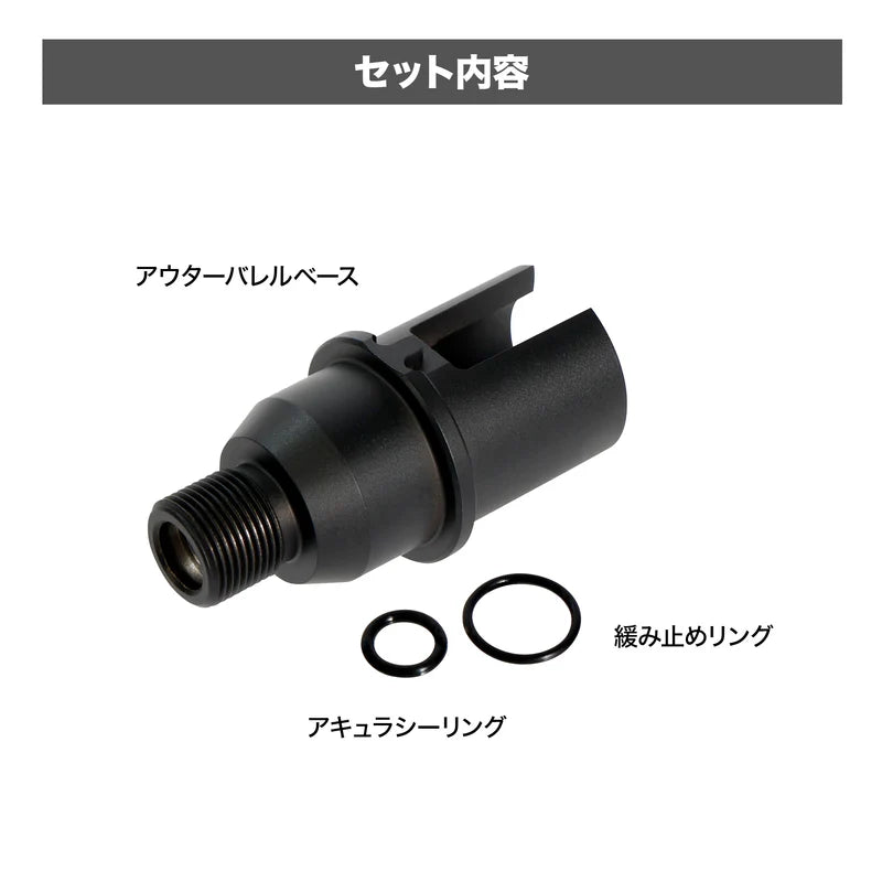 LayLax Outer Barrel Base Short for Tokyo Marui EVOLT M4A1
