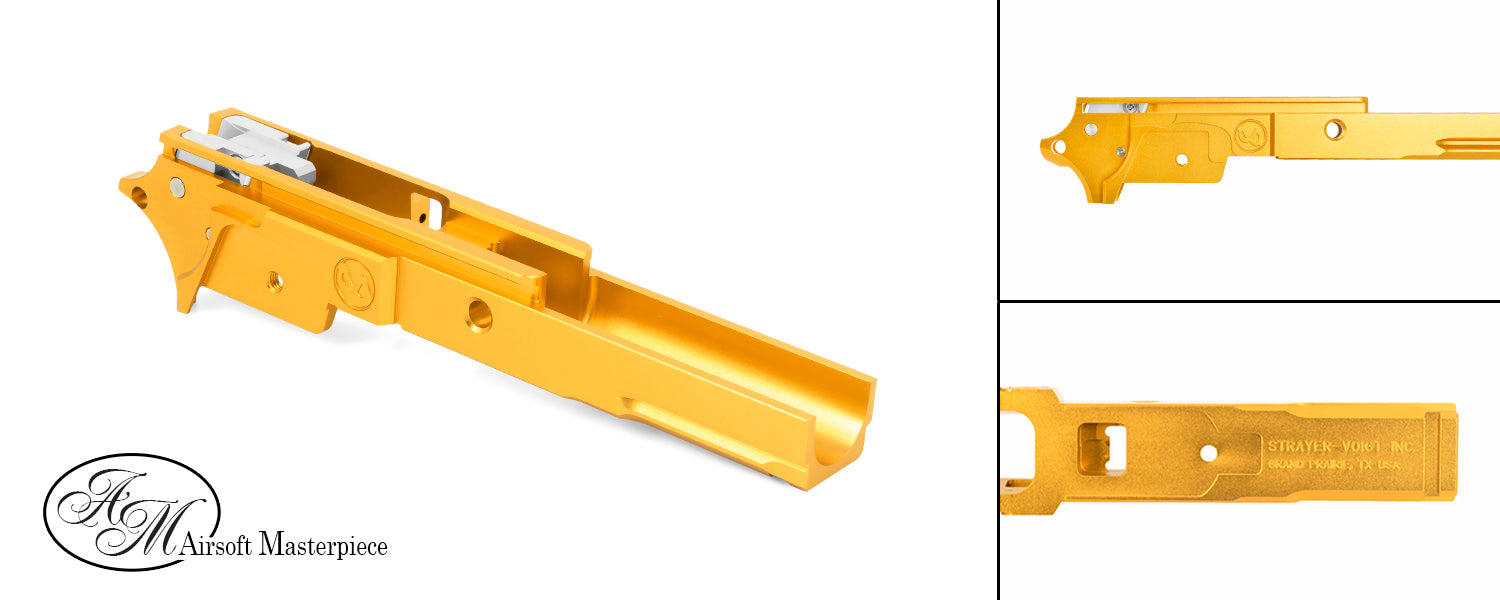 Airsoft Masterpiece Aluminum Frame with Tactical Rail - Infinity 3.9 (Gold)