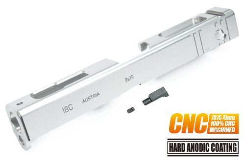 Guarder 7075 Aluminum CNC Slide for MARUI G18C (2023 New Version/Silver)