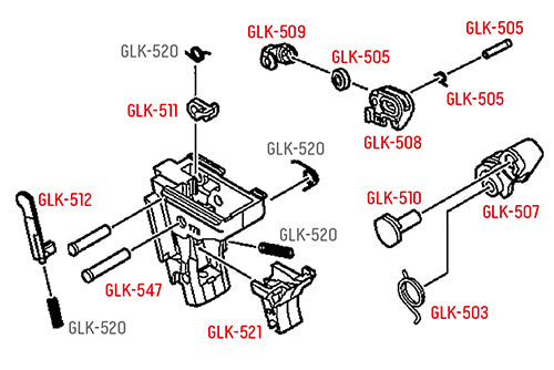 Guarder Original Type Rear Chassis for Marui G17 Gen5 MOS