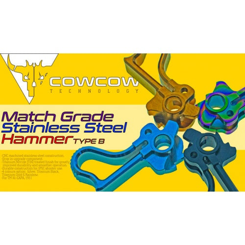 CowCow Match Grade Stainless Steel Hammer Type B For TM Hi-CAPA, 1911 (Rainbow)