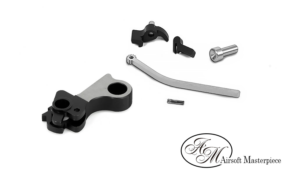 Airsoft Masterpiece CNC Steel Hammer & Sear Set for Marui Hi-Capa Type 1 (S Style Circle) (4 color)