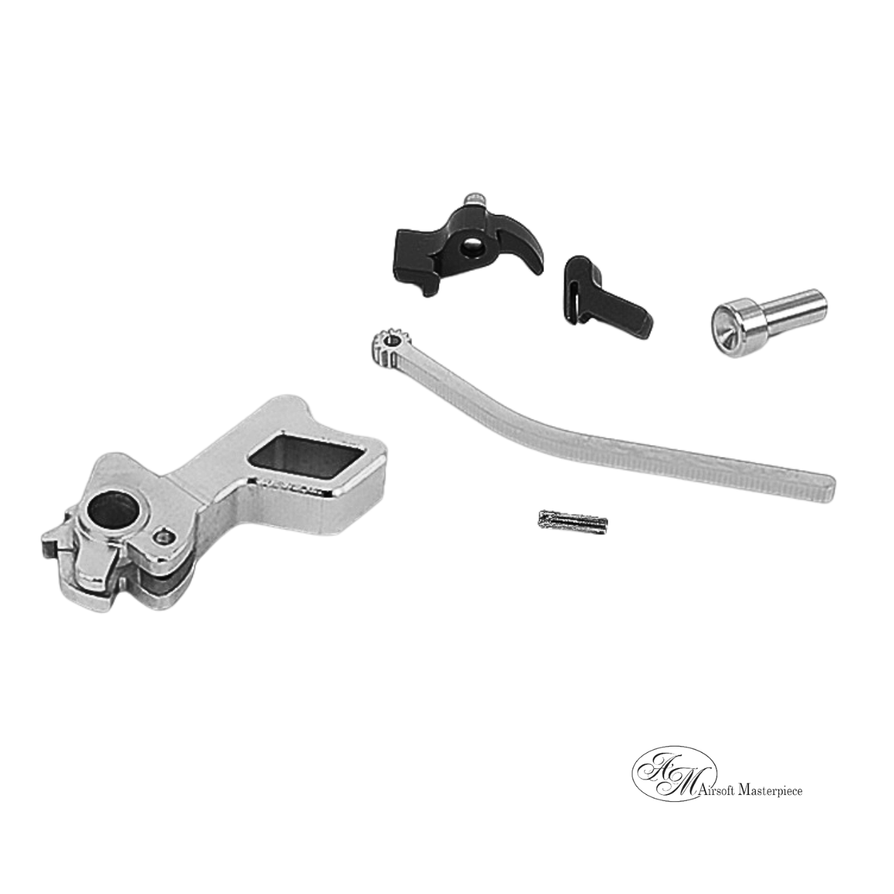 Airsoft Masterpiece CNC Steel Hammer & Sear Set for Marui Hi-CAPA (STI Square) Type 6  (Silver)