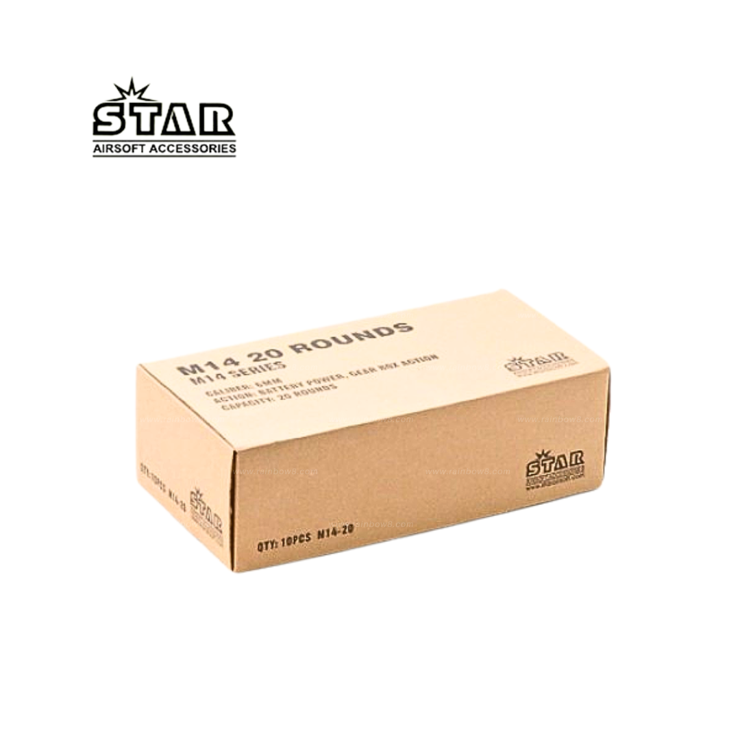 SAA 20rd Magazine for SCAR-H / M14 AEG (Black, 10pcs)