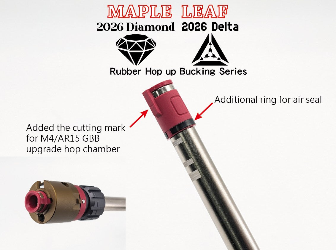 Maple Leaf 2026 Diamond Hop Up Rubber Bucking for Marui / WE / KJW GBB & VSR (50° / 60° / 70° / 75°)
