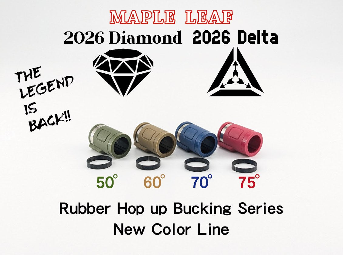 Maple Leaf 2026 Diamond Hop Up Rubber Bucking for Marui / WE / KJW GBB & VSR (50° / 60° / 70° / 75°)