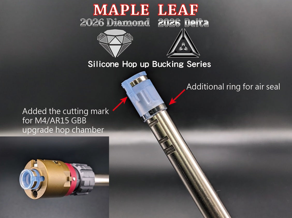 Maple Leaf 2026 Delta Hop Up Silicone Rubber Bucking For Marui / WE / KJW GBB & VSR (50° / 60° / 70° / 80°)