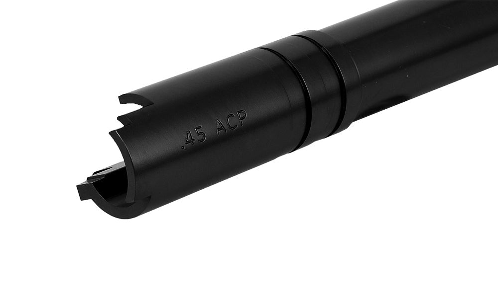 Airsoft Masterpiece .45 ACP STEEL Threaded Fix Outer Barrel for Hi-CAPA 4.3 (Black)