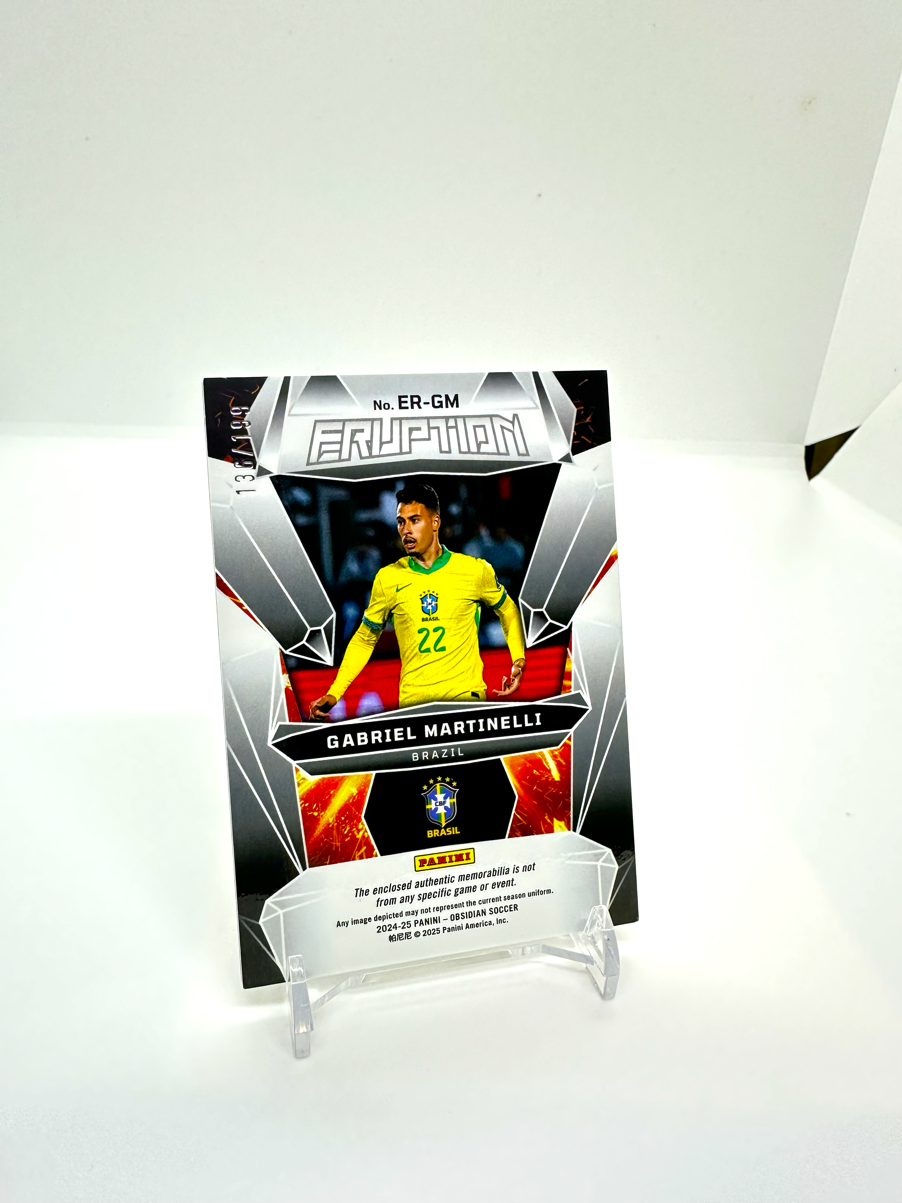 2024-25 Gabriel Martinelli Brazil Panini Obsidian Auto /199