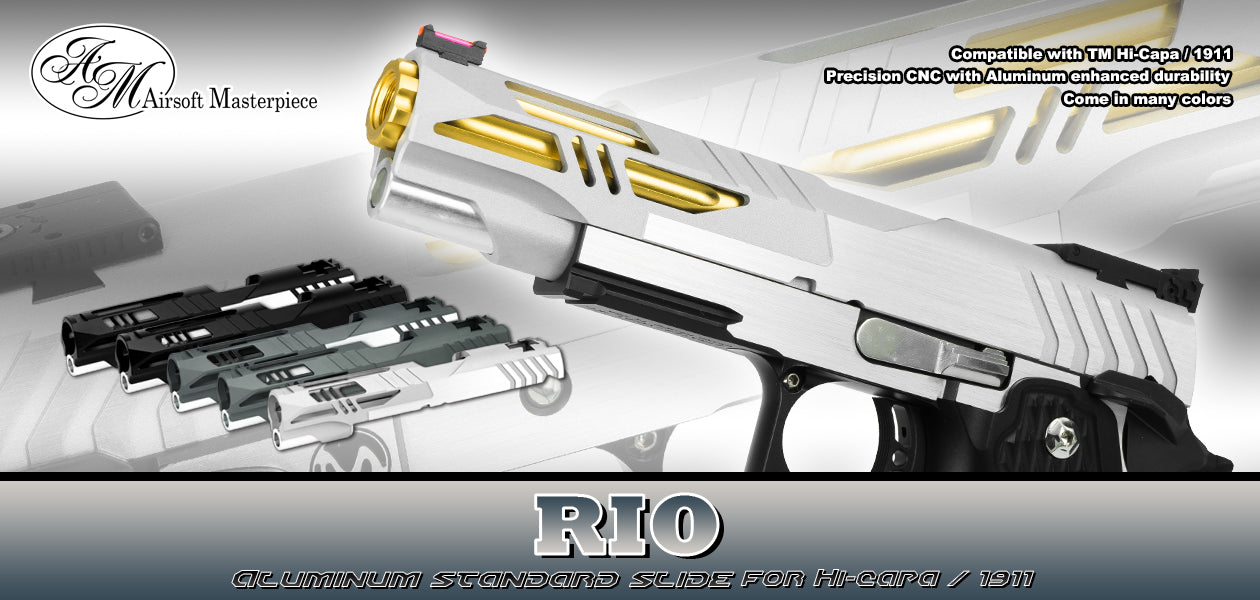 Airsoft Masterpiece Custom “RIO” Standard Slide for Hi-capa / 1911 (5 colors)