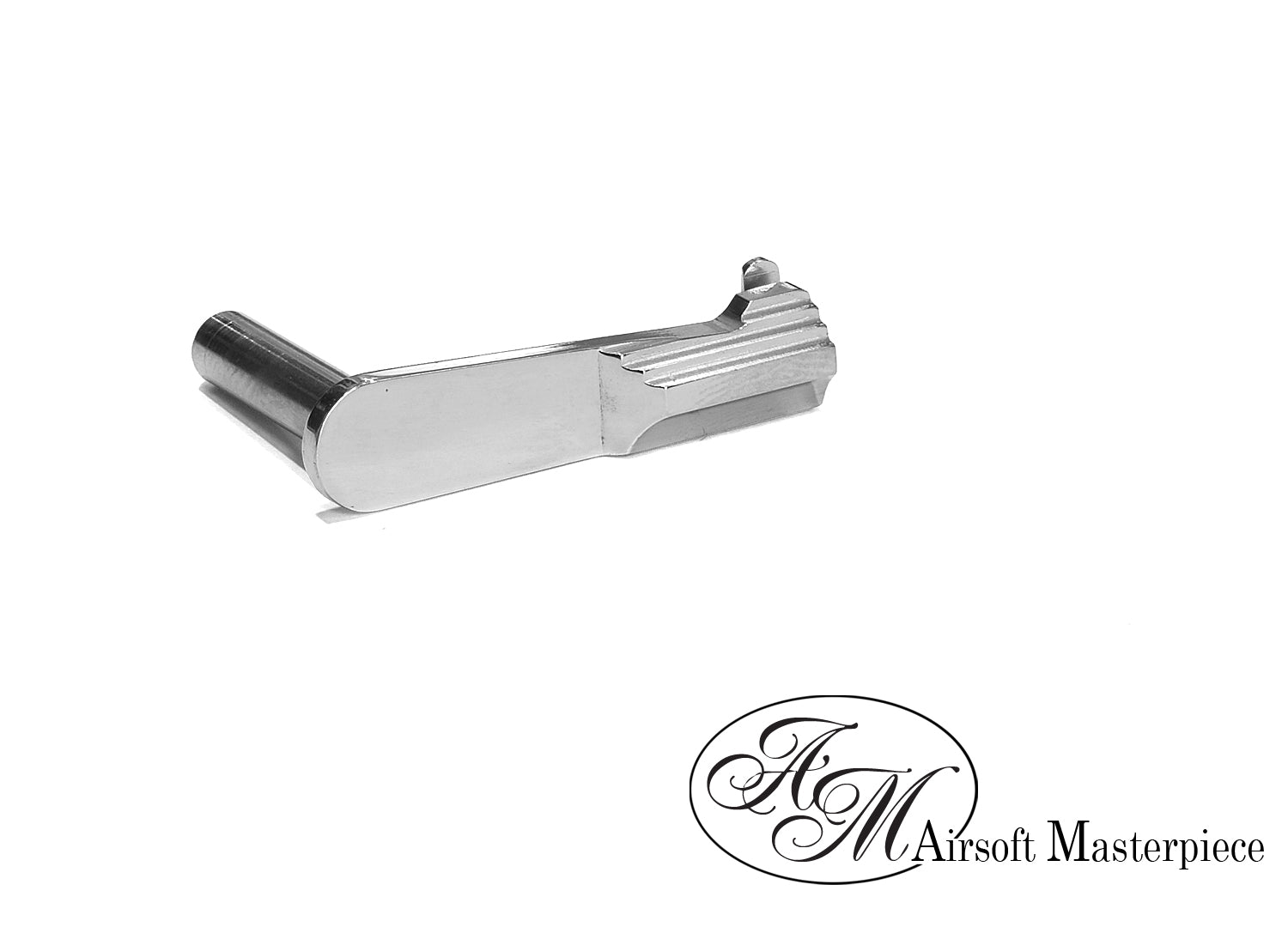 Airsoft Masterpiece CNC Steel Slide Stop – Infinity Style (Silver)