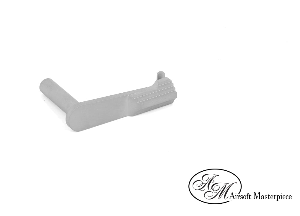 Airsoft Masterpiece CNC Steel Slide Stop - Type 2 - SV (Matt Silver)
