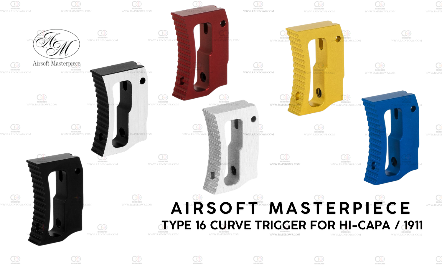 Airsoft Masterpiece Type 16 Curve Trigger for Hi-CAPA / 1911 (6 color ...