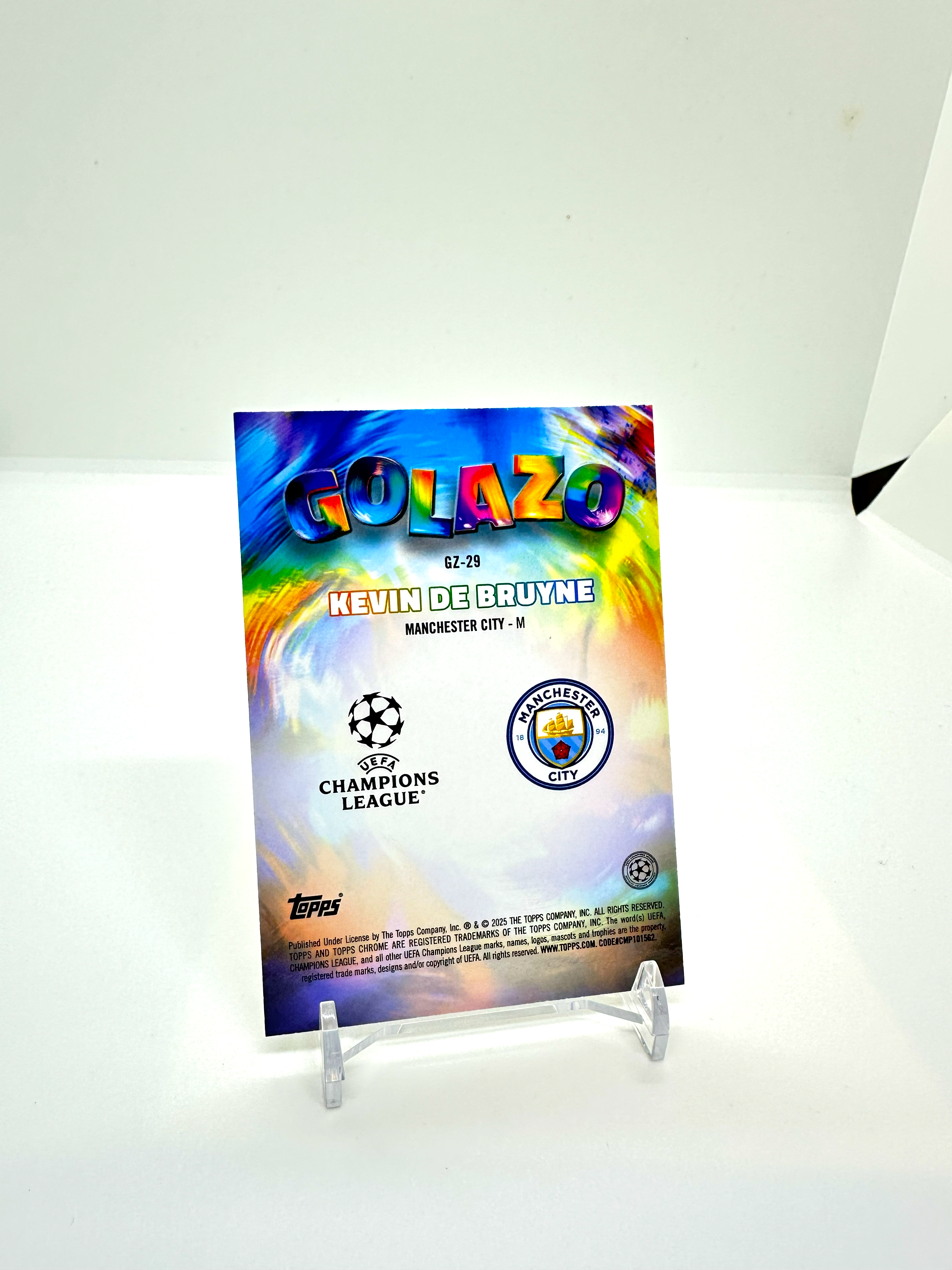 Kevin De Bruyne 2025 Topps Manchester City Golazo GZ-29