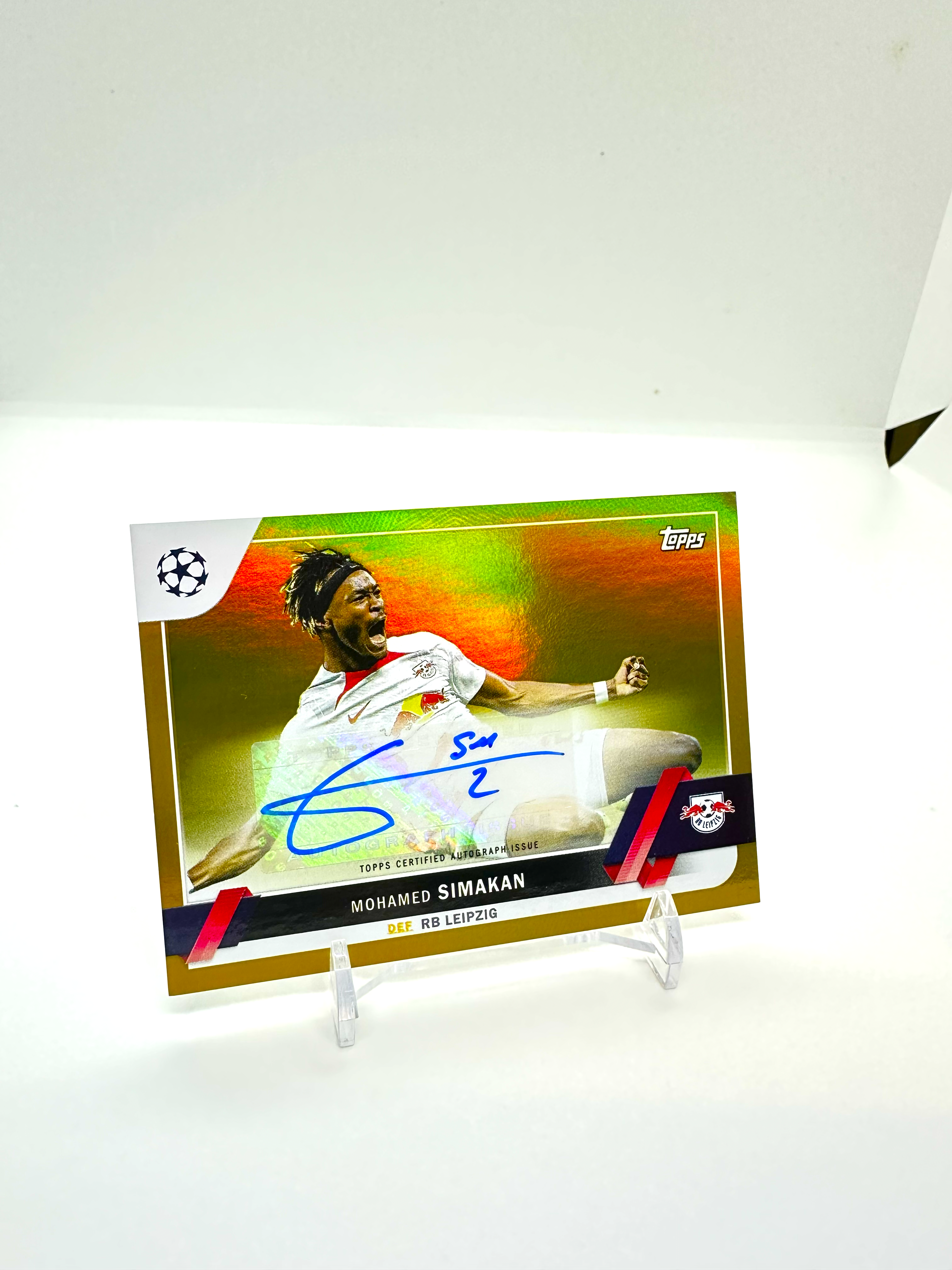 2022-23 Mohamed Simakan RB Leipzig Topps Auto /50