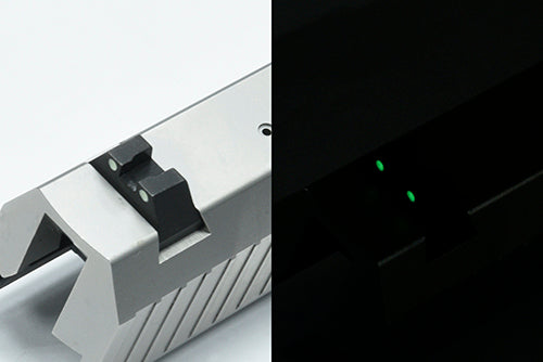 Fluorescent green light can be used to illuminate at night.