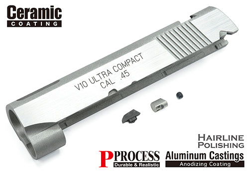 Guarder Aluminum Slide for MARUI V10 (CERAMIC/Silver Polishing)