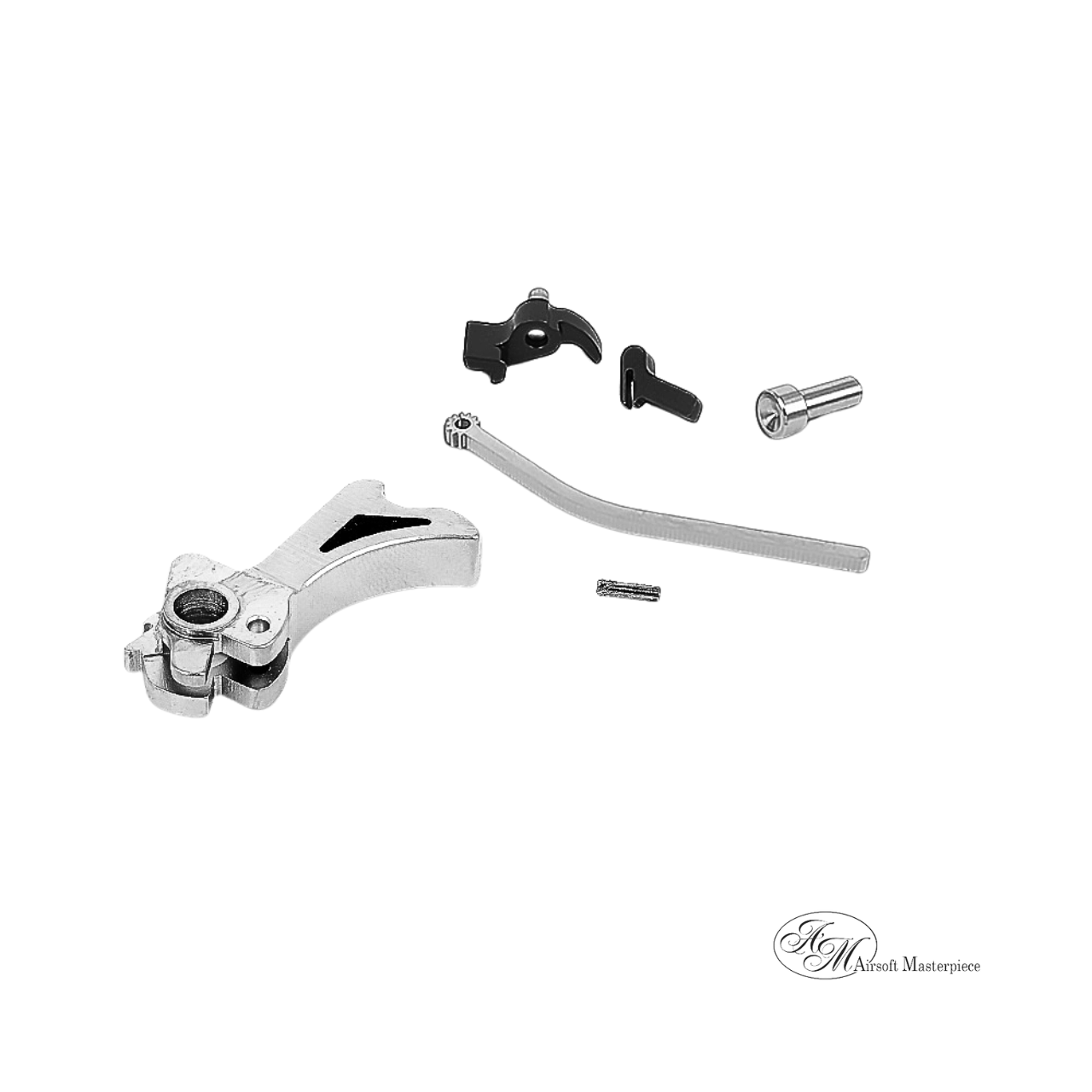 Airsoft Masterpiece CNC Steel Hammer & Sear Set for Marui Hi-CAPA (STI Spur) Type 2 (Silver)