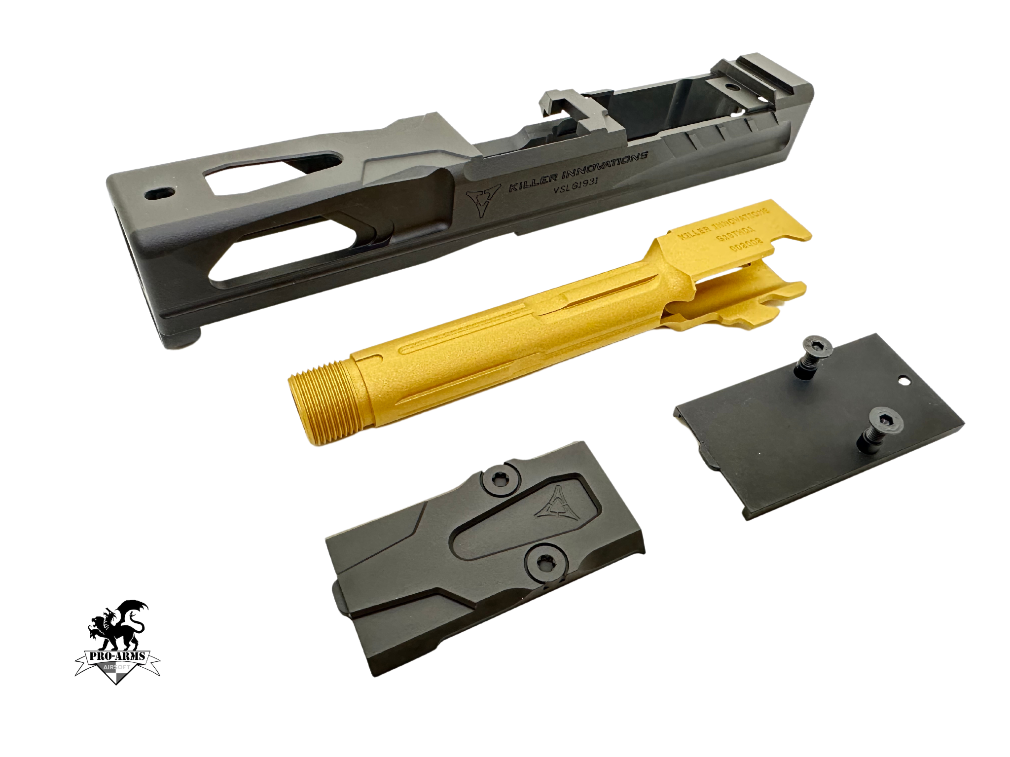 Pro Arms CNC Aluminum Killer Style Slide Set for Umarex / VFC Glock 19 G4 / 19X / G45 GBBP (Cerakote Version)